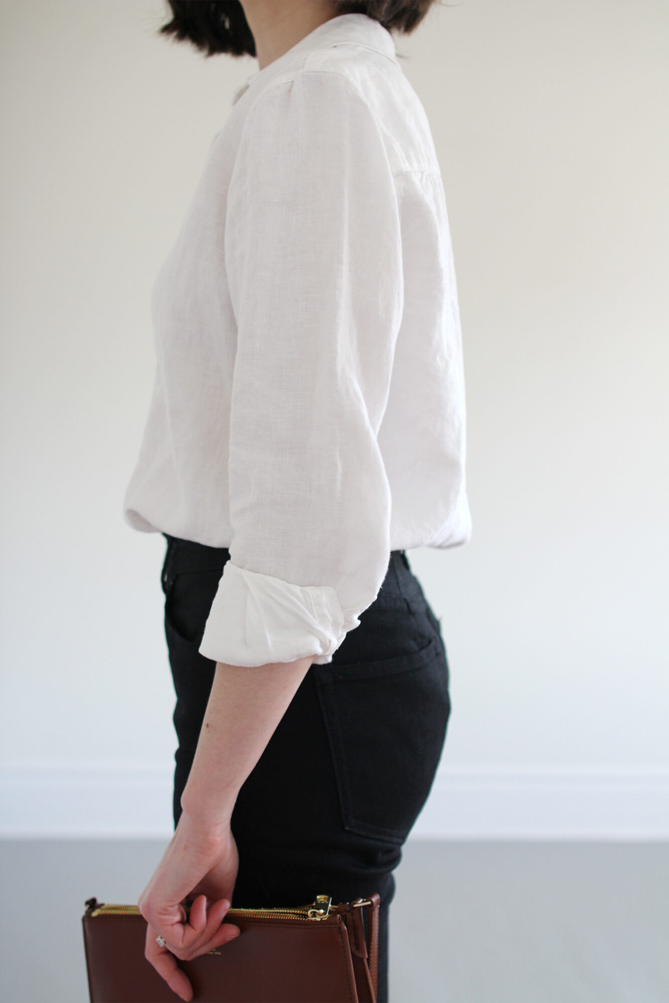 Style Bee Linen Shirt and Black Jeans