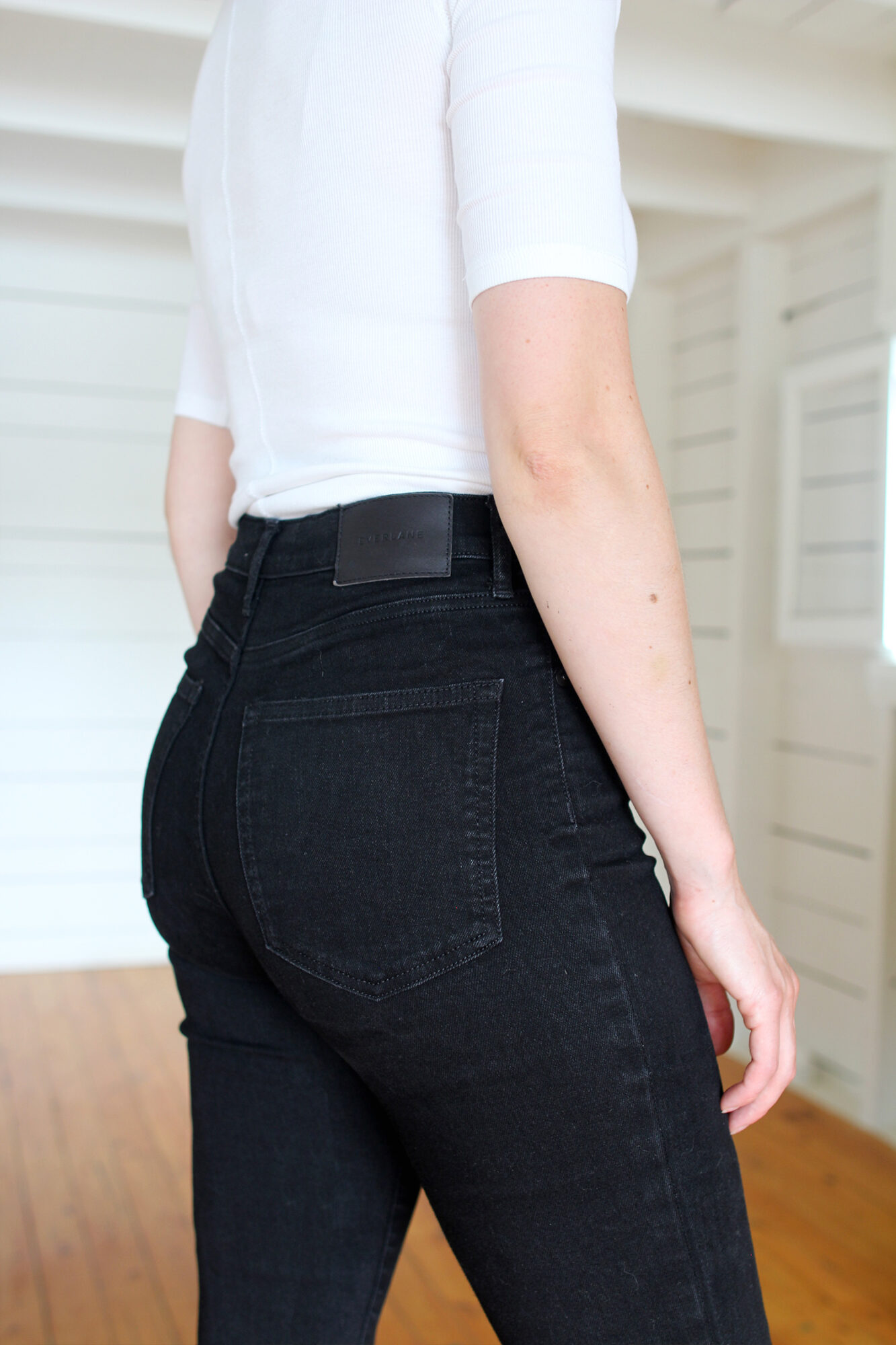 The Authentic Stretch High-Rise Skinny Black – Everlane