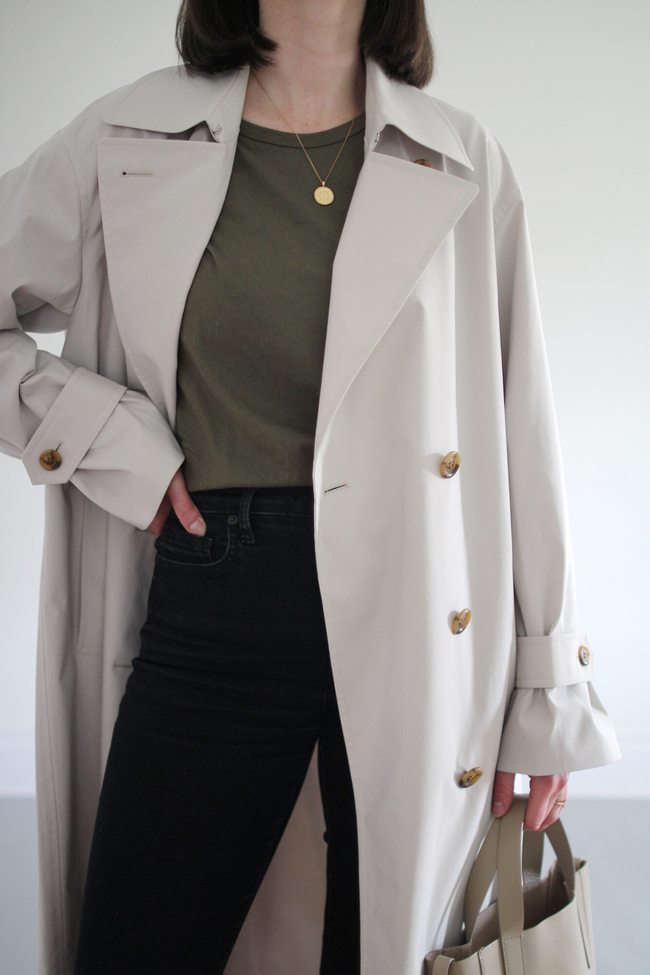 Style Bee - Trench & Touches of Green