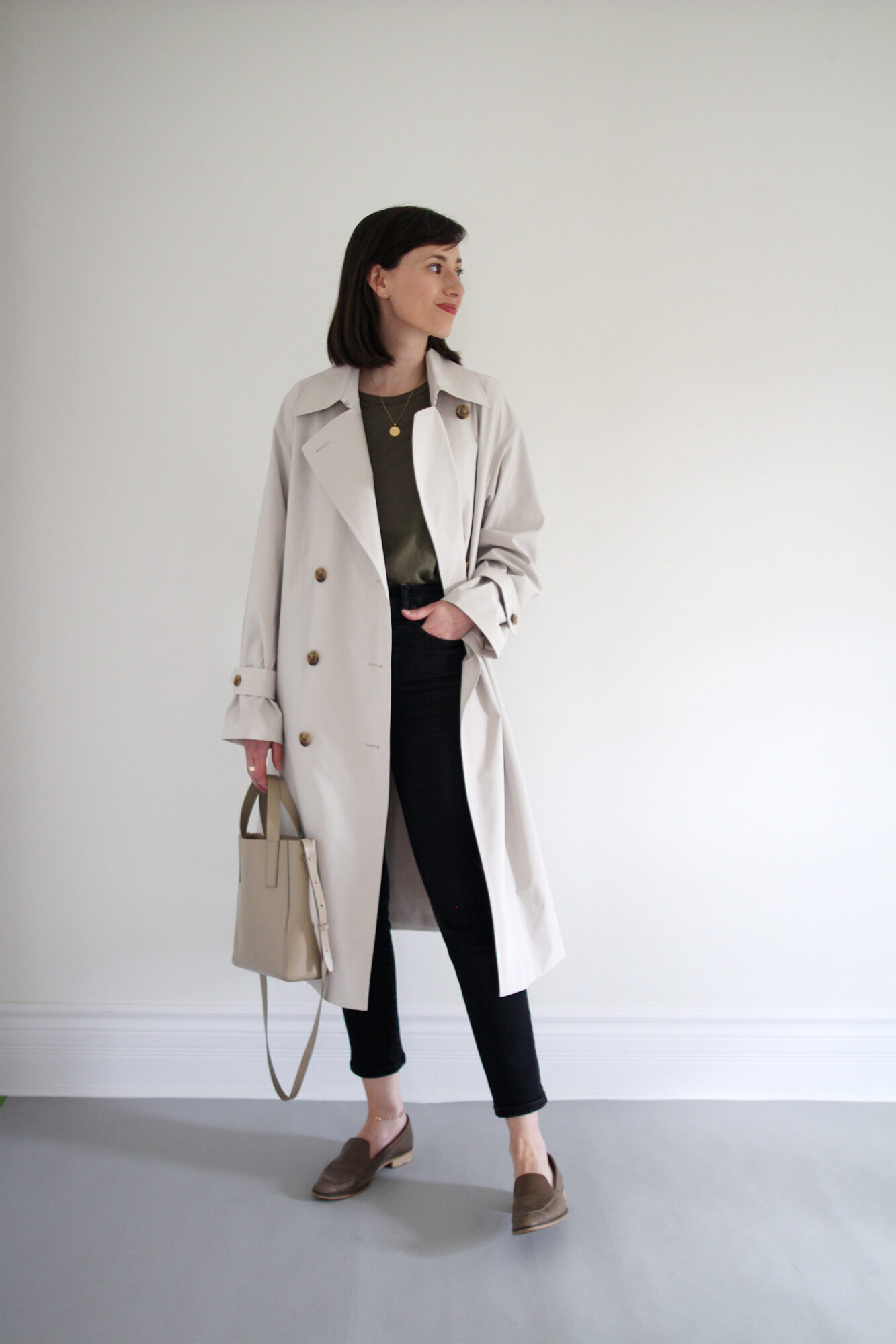 Style Bee - Trench & Touches of Green