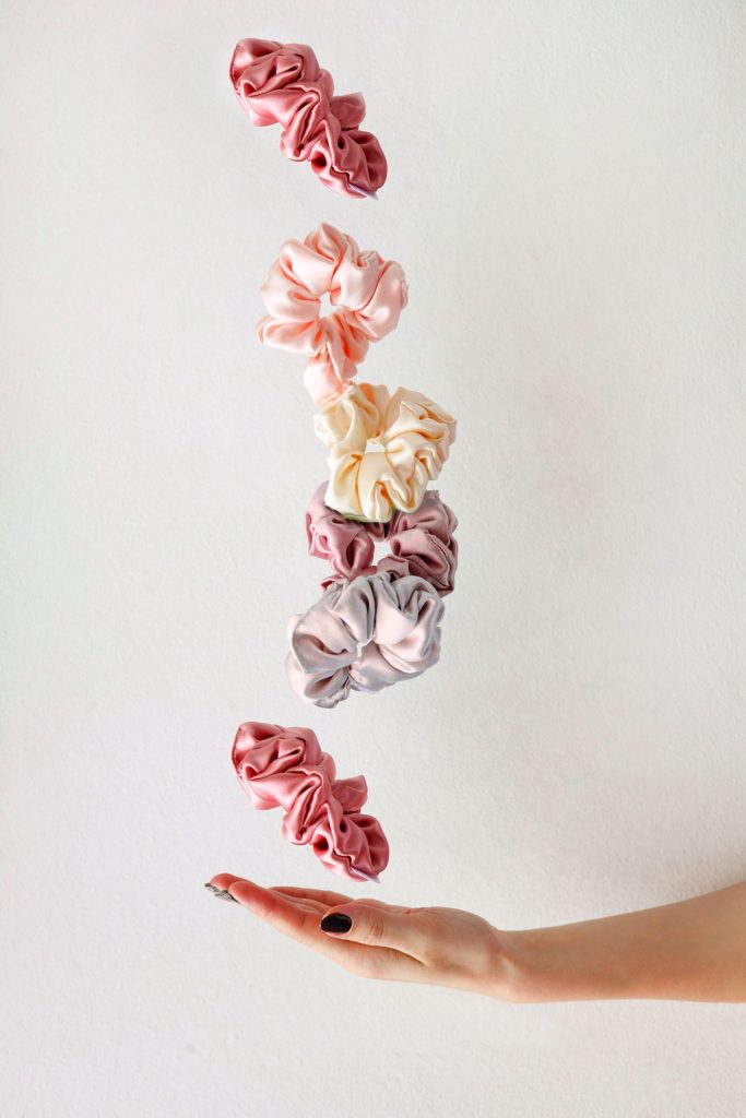 silk scrunchies