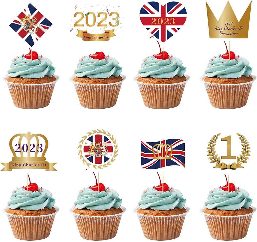 bd coronation cupcake toppers