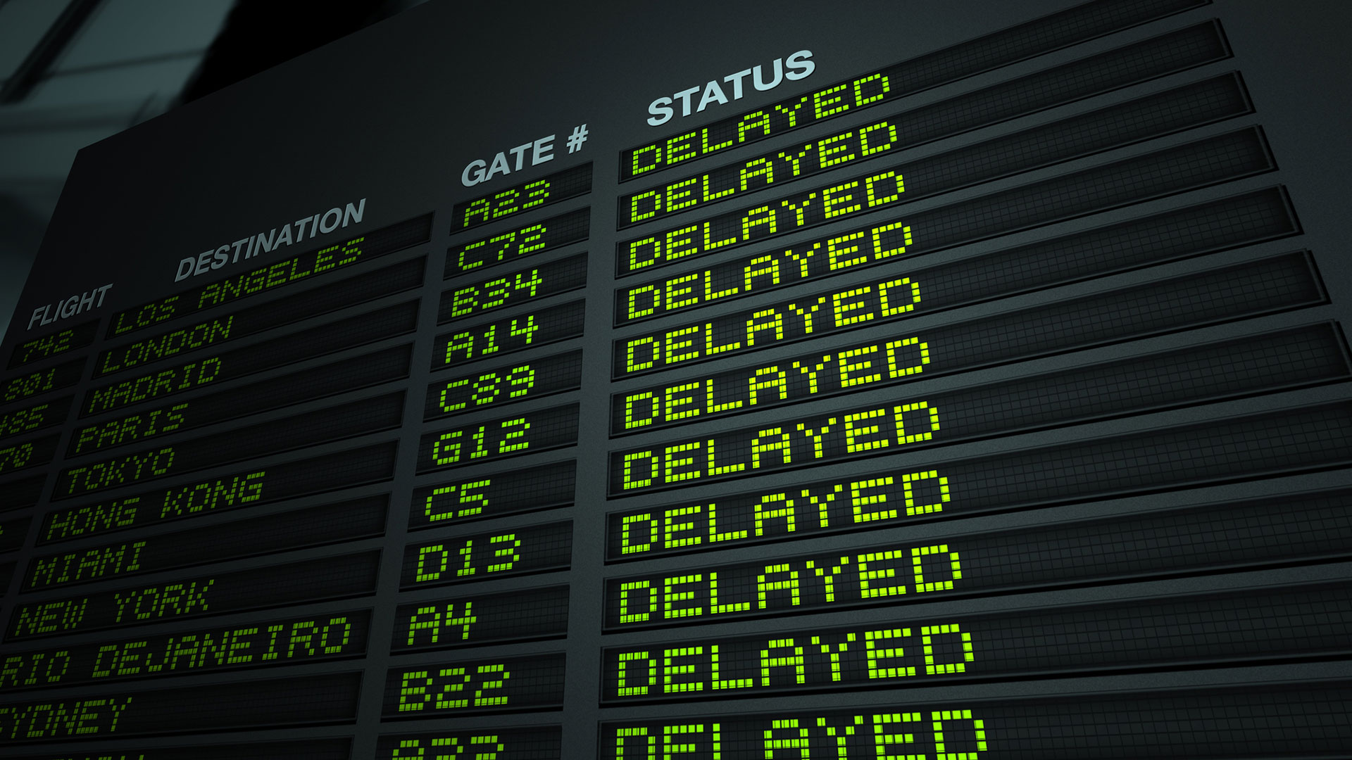 flight delay board