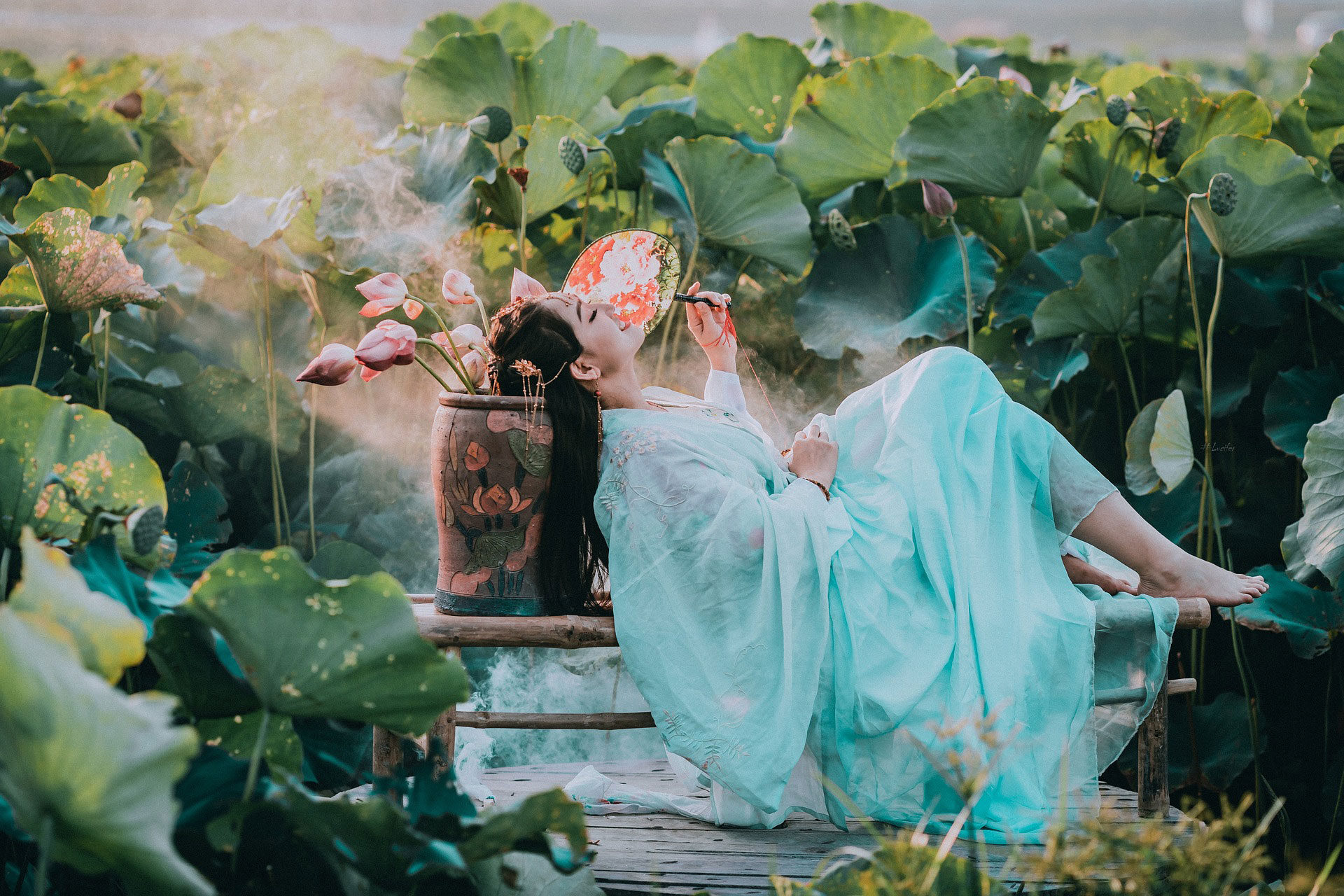 woman in garden