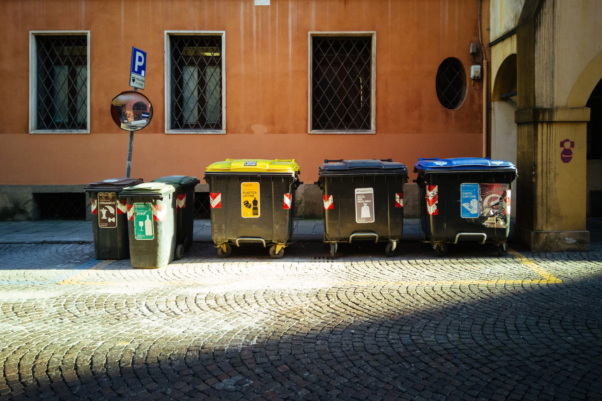 dumpsters outside