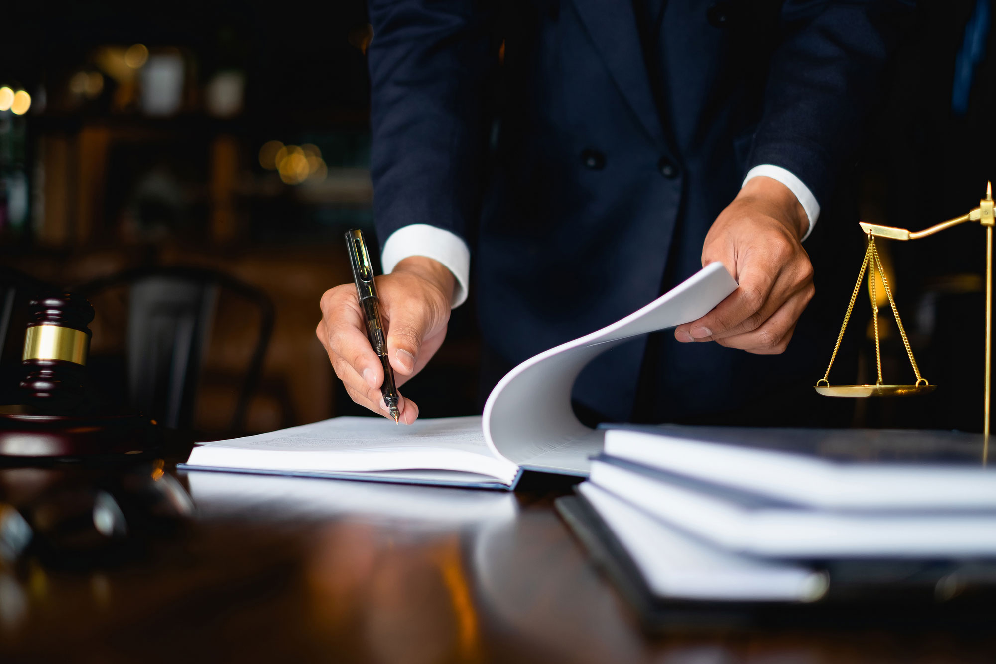 lawyer with pen