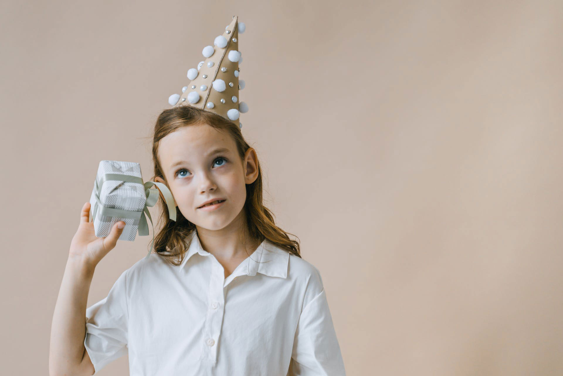 girl with birthday present