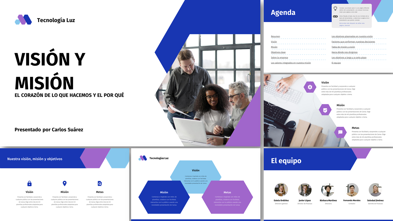 Plantilla PowerPoint Visión y Misión empresarial Plantilla PowerPoint Visión y Misión empresarial