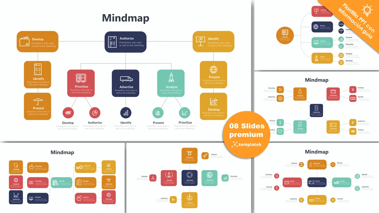 Mind map templates in PowerPoint 