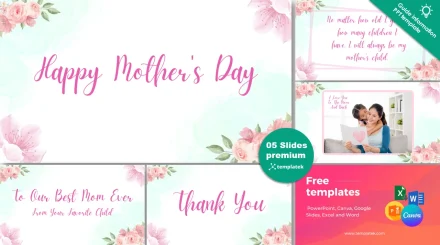 Plantilla de presentación rosa para el Día de la Madre