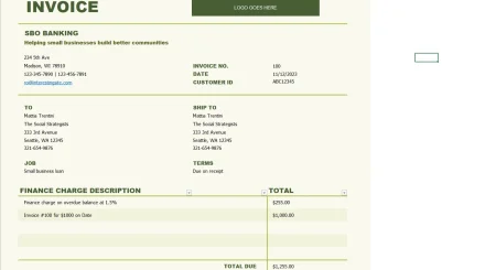 Free Excel Invoice Template