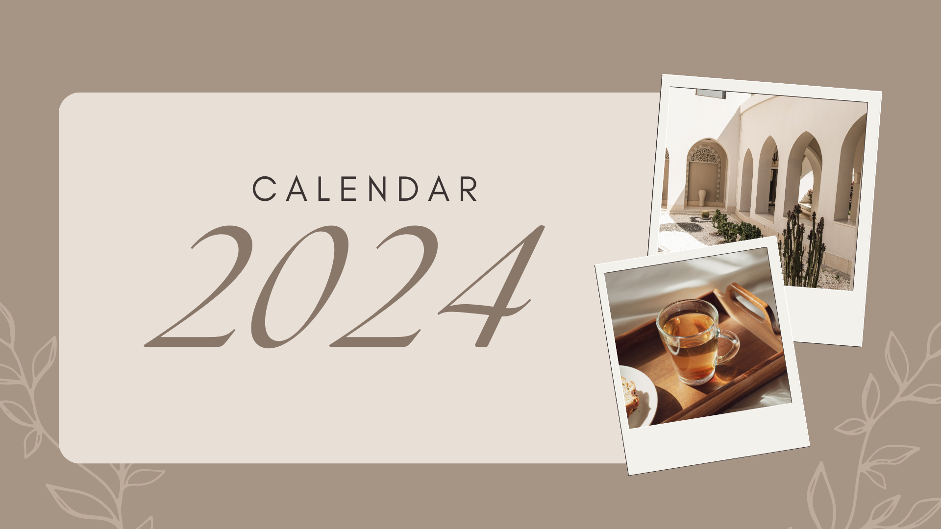 Calendario minimalista 2024 para imprimir