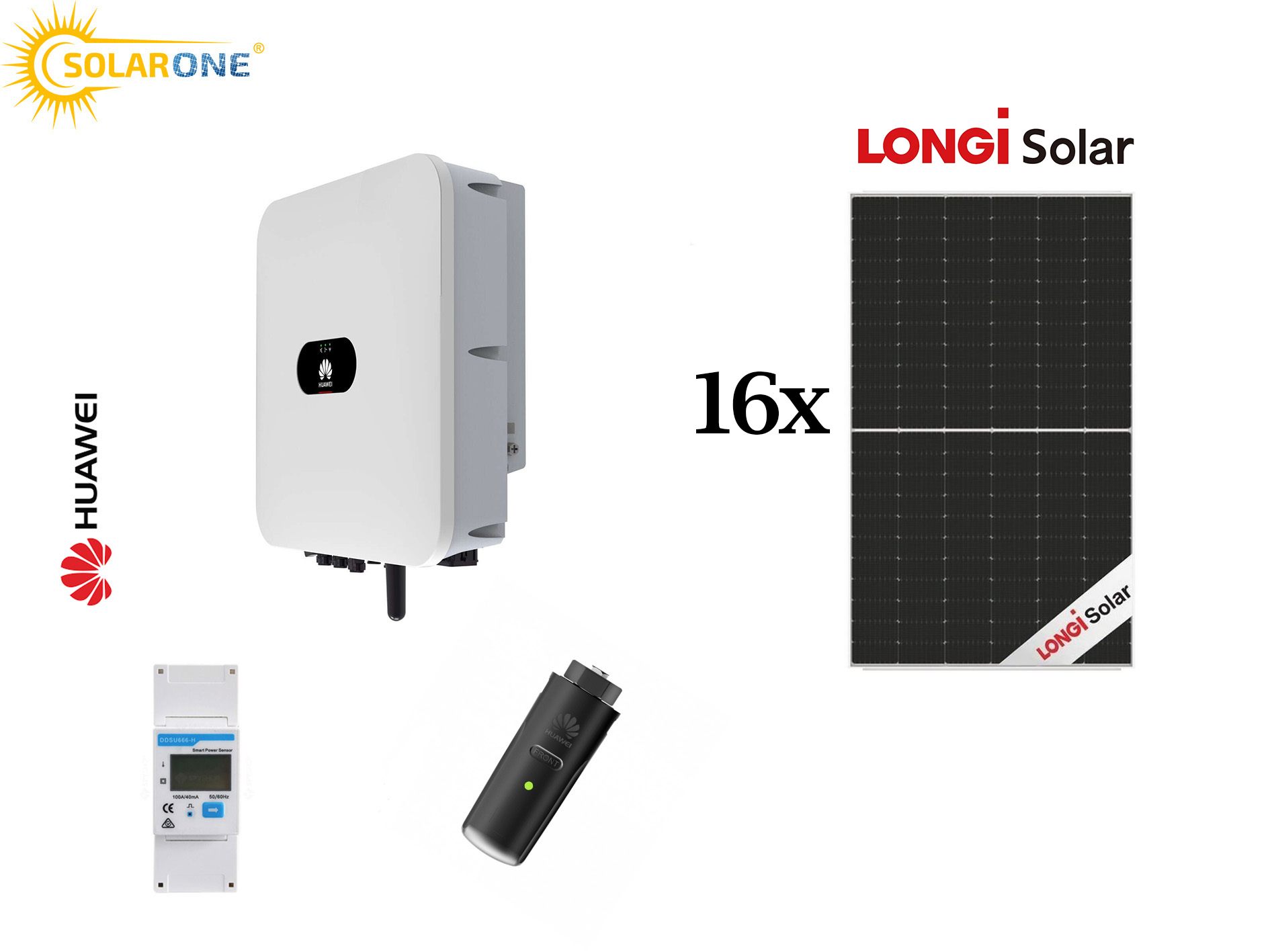 Kit Sistem Fotovoltaic KW Trifazat Invertor Huawei Si Panouri Longi Solar W Voltsan