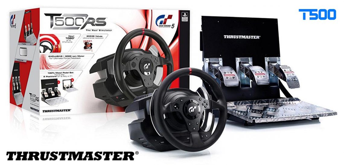 VOLANT THRUSTMASTER T300RS GT ED.LICENCE GRANTURISMO + PEDALIER METAL 3  PEDALES