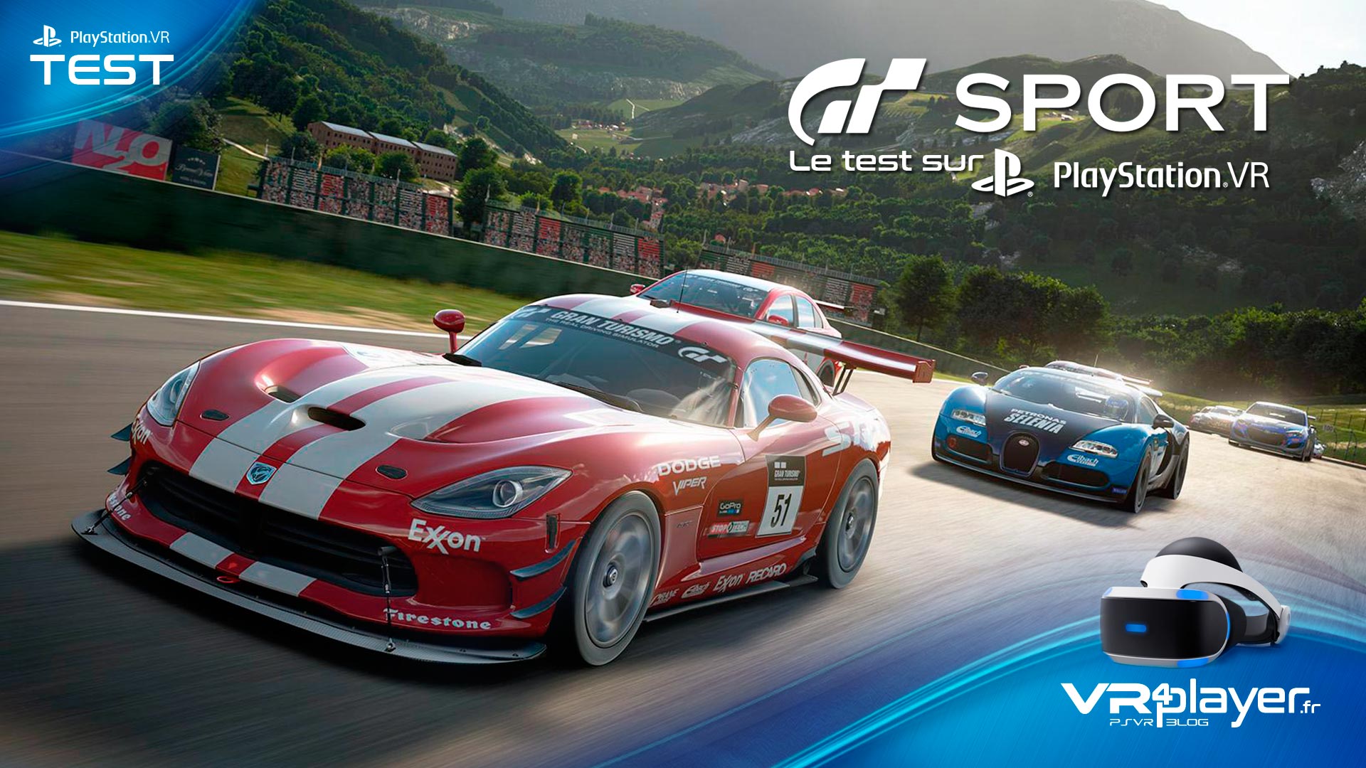 GT Sport Gran Turismo Sport Test review sur PlayStation VR VR4Player