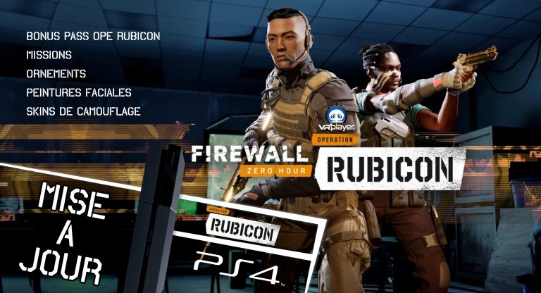 Mise à jour Firewall Zero Hour Operation Rubicon First Contact Entertainment