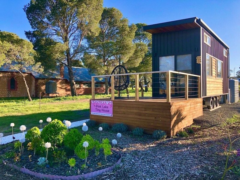 The Pink Lake Tiny House, Lochiel, South Australia.