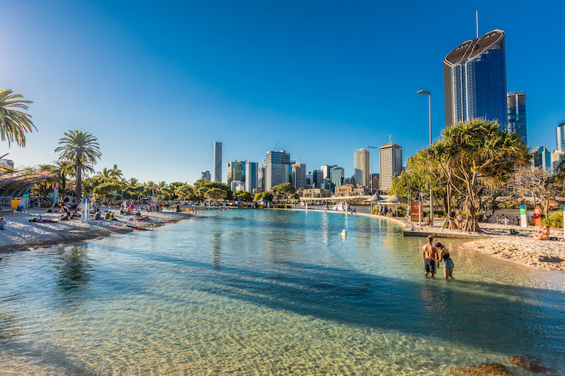 Streets Beach, Brisbane, Australia.