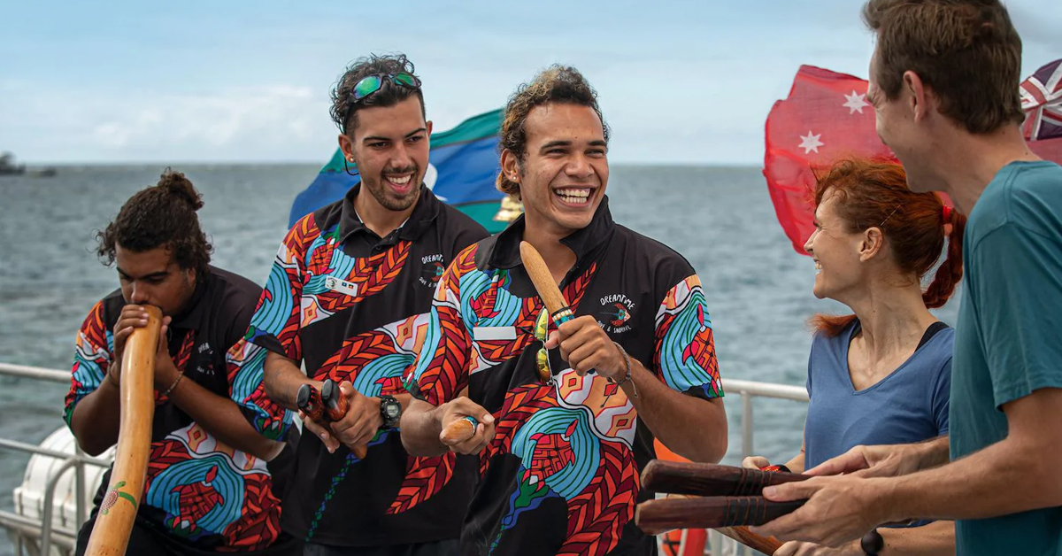 Dreamtime Snorkel instructors demonstrating for guests