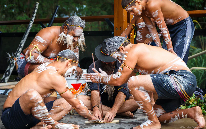 Traditional practices demonstrated for the Giingan Gumbaynggirr Cultural Experience