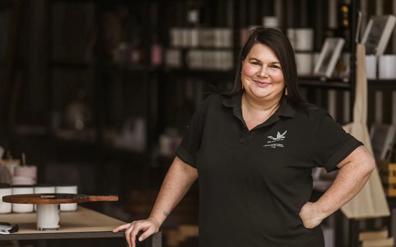 Ashleigh Pengelly, founder of Little Black Ducks, in her store