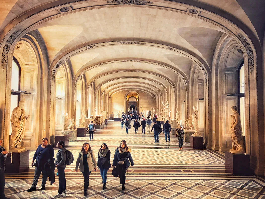 inside the Lourve, paris France