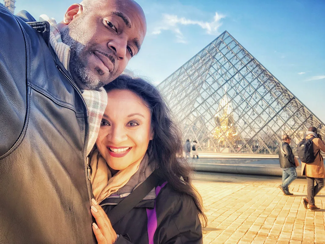 Zod and Drea in Paris France at the Louvre