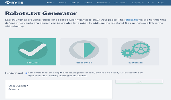 Sử dụng Robots.txt Generator giúp tối ưu File Robots.txt trong SEO Onpage. 