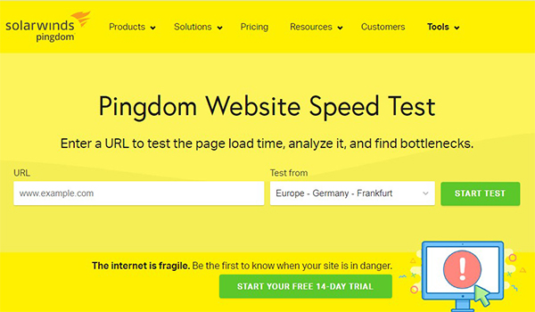Pingdom Website Speed Tool giúp các SEOer kiểm tra tốc độ trang Web. 