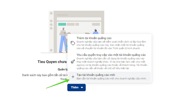 Thiết lập tài khoản quảng cáo mới