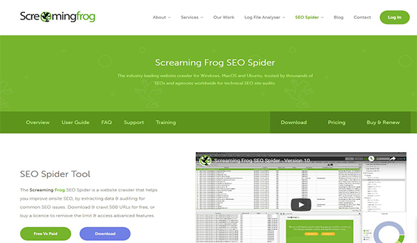 Screaming Frog là công cụ phân tích Onpage hàng đầu. 