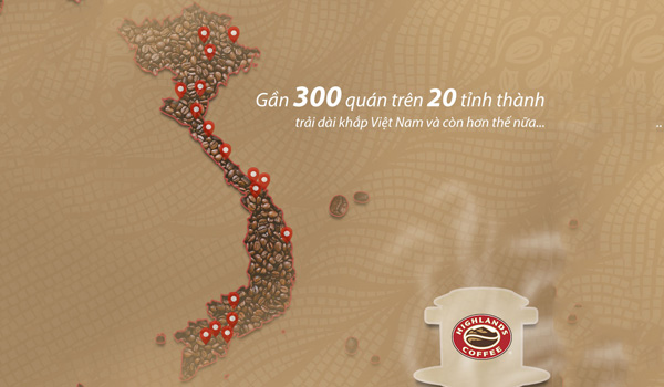 Highlands Coffee đã có hơn 300 cửa hàng khắp Việt Nam