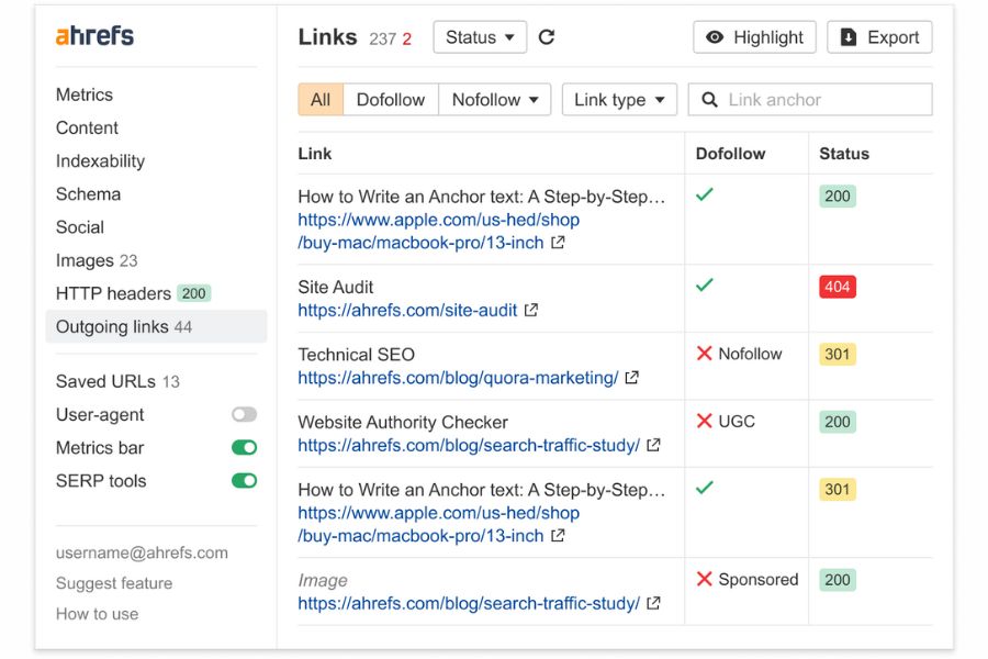 Ahrefs SEO Toolbar là ứng dụng hữu ích trong việc theo dõi tiêu chuẩn SEO