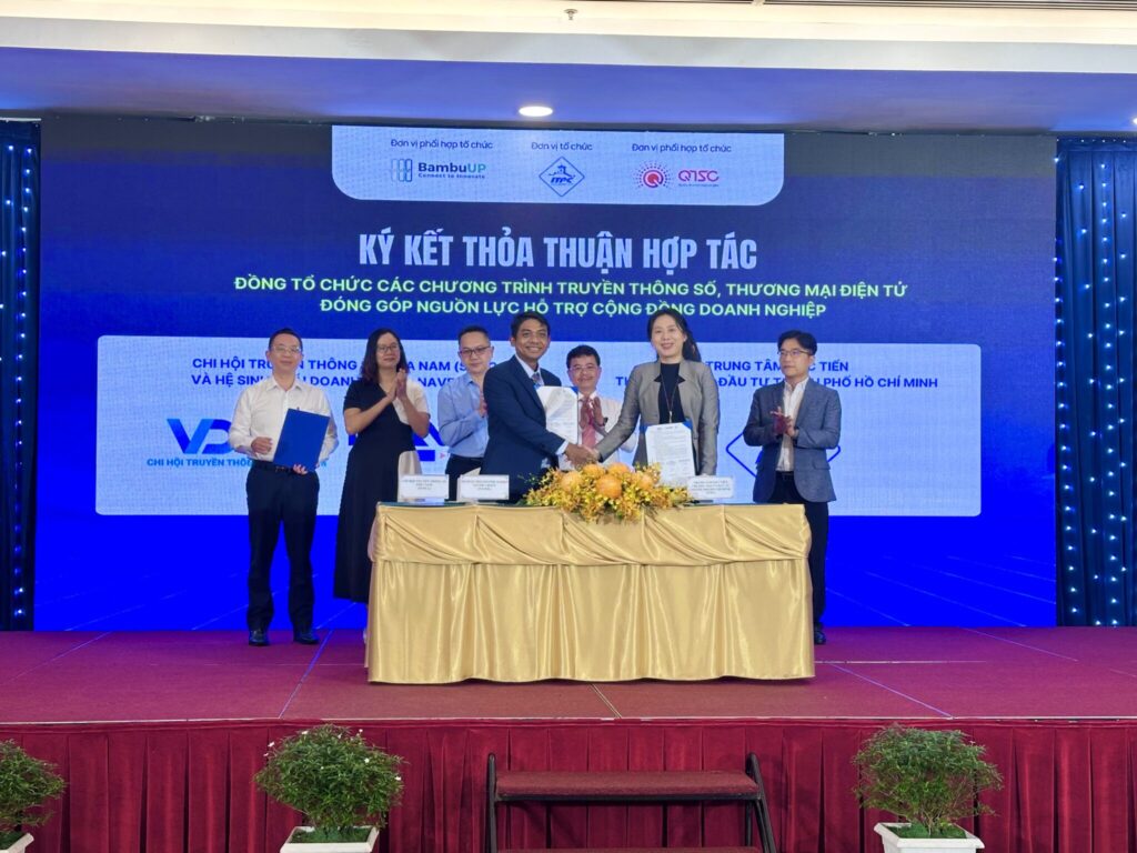 Ông Võ Thanh Mỹ - Chủ tịch SVDCA kiêm CEO tại NAVEE GROUP bắt tay cùng bà Hồ Thị Quyên - Phó Giám đốc ITPC