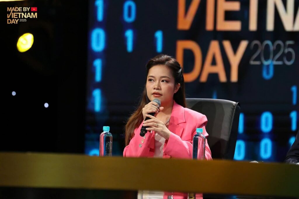 Bà Trần Thị Tân – Giám đốc CSR TikTok Shop Việt Nam chia sẻ tại hội thảo