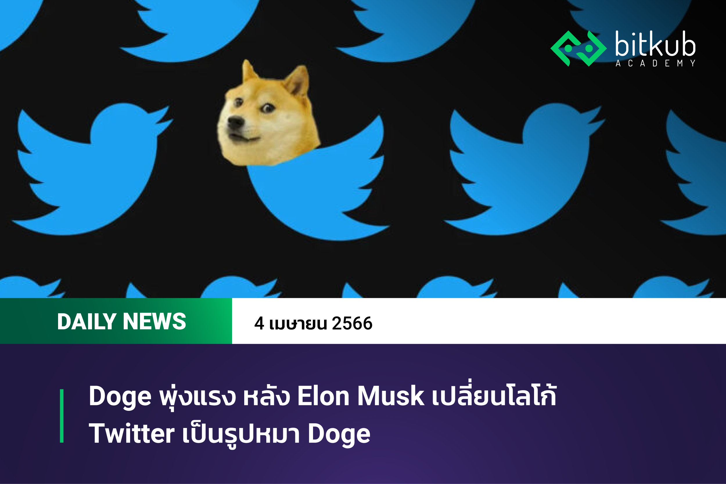 Doge พุ่งแรง หลัง Elon Musk เปลี่ยนโลโก้ Twitter เป็นรูปหมา Doge ...
