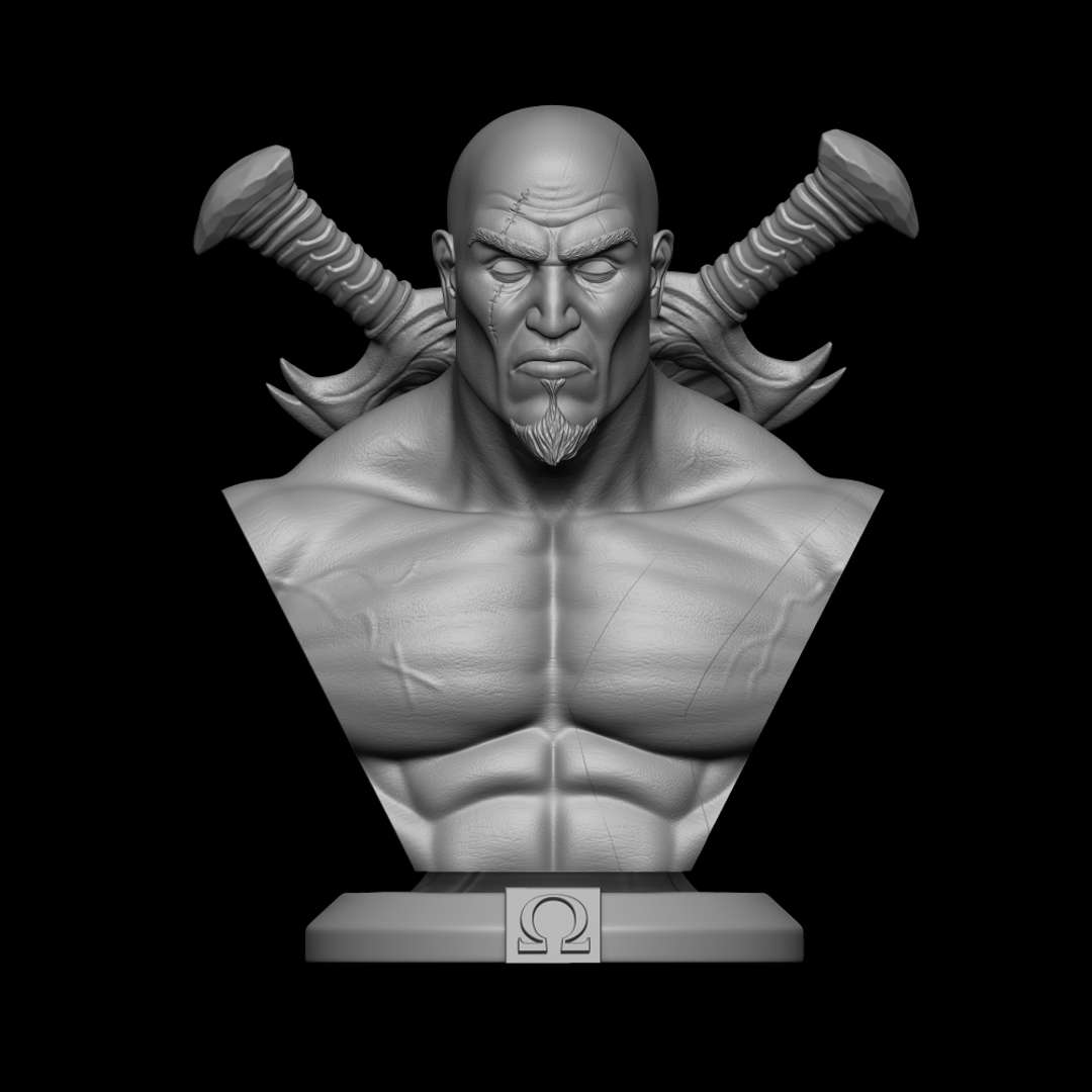 Kratos God of war and Bust - STL 3D print files