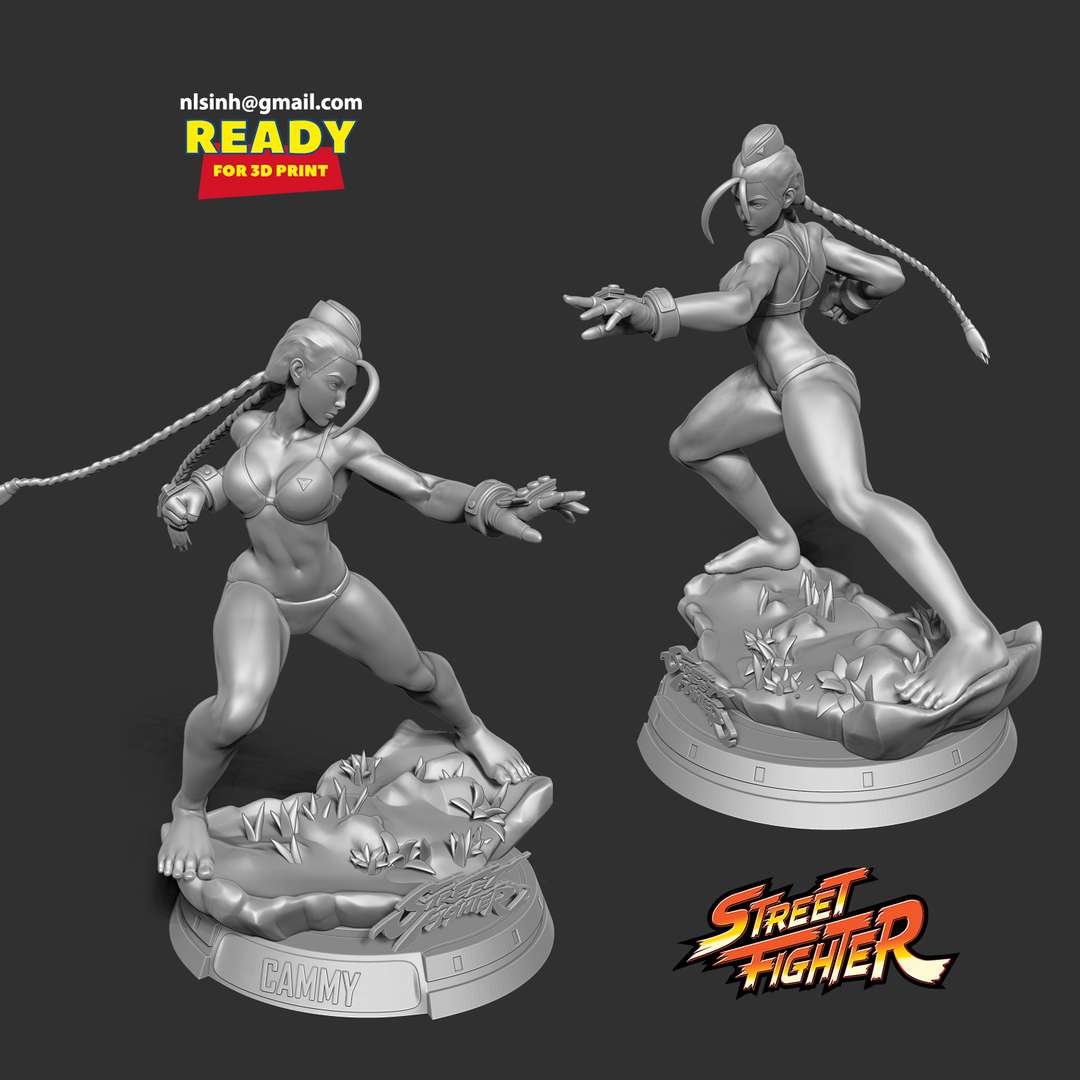 Cammy Lutador de rua 3D model 3D printable