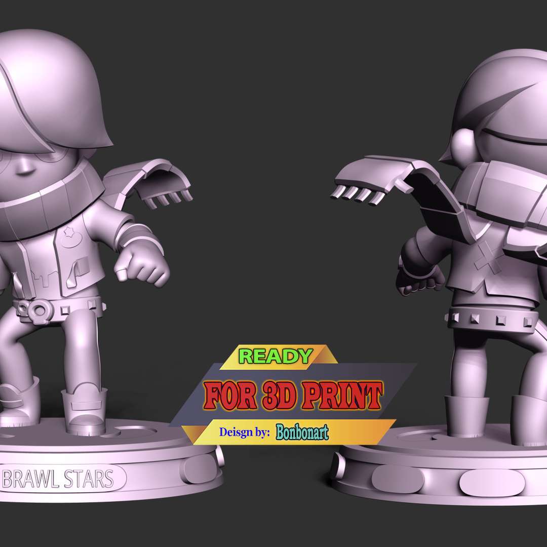 Edgar Brawl Stars Modelo de Impressão 3D in Figurinhas 3DExport