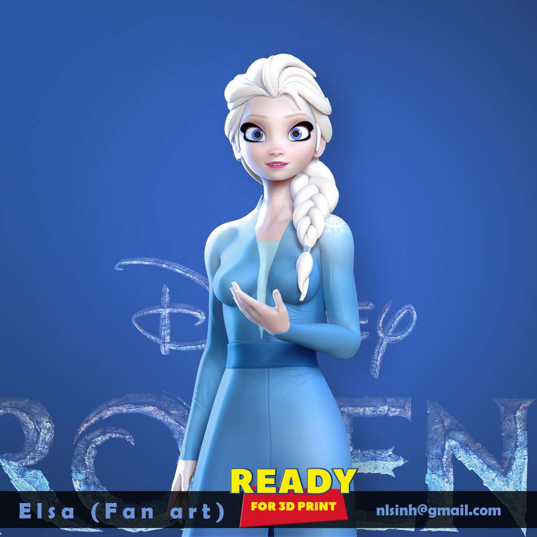 Free STL file frozen : Elsa From Frozen Free Kids Toy Beautiful