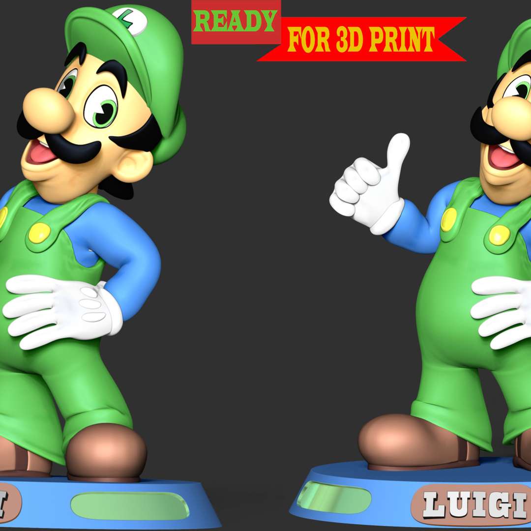 Luigi - The Super Mario Bros 3D model 3D printable