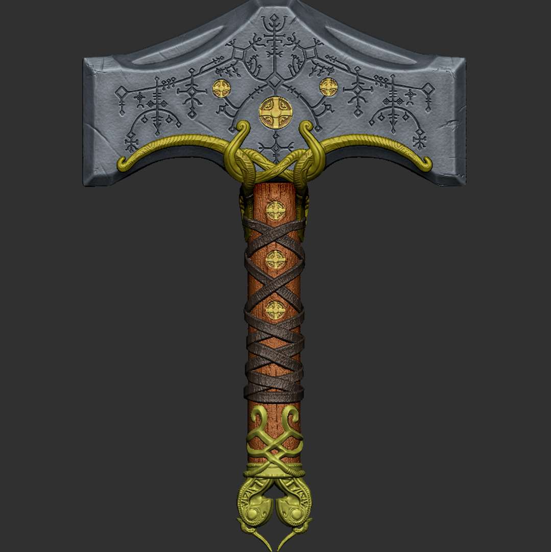 Mjölnir Martelo de Thor de God of War Ragnarok 20CM