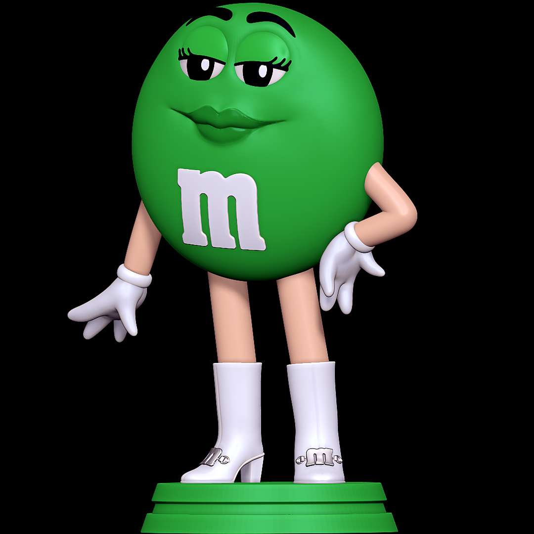 MS GREEN  M&m characters, M m characters clipart, Green