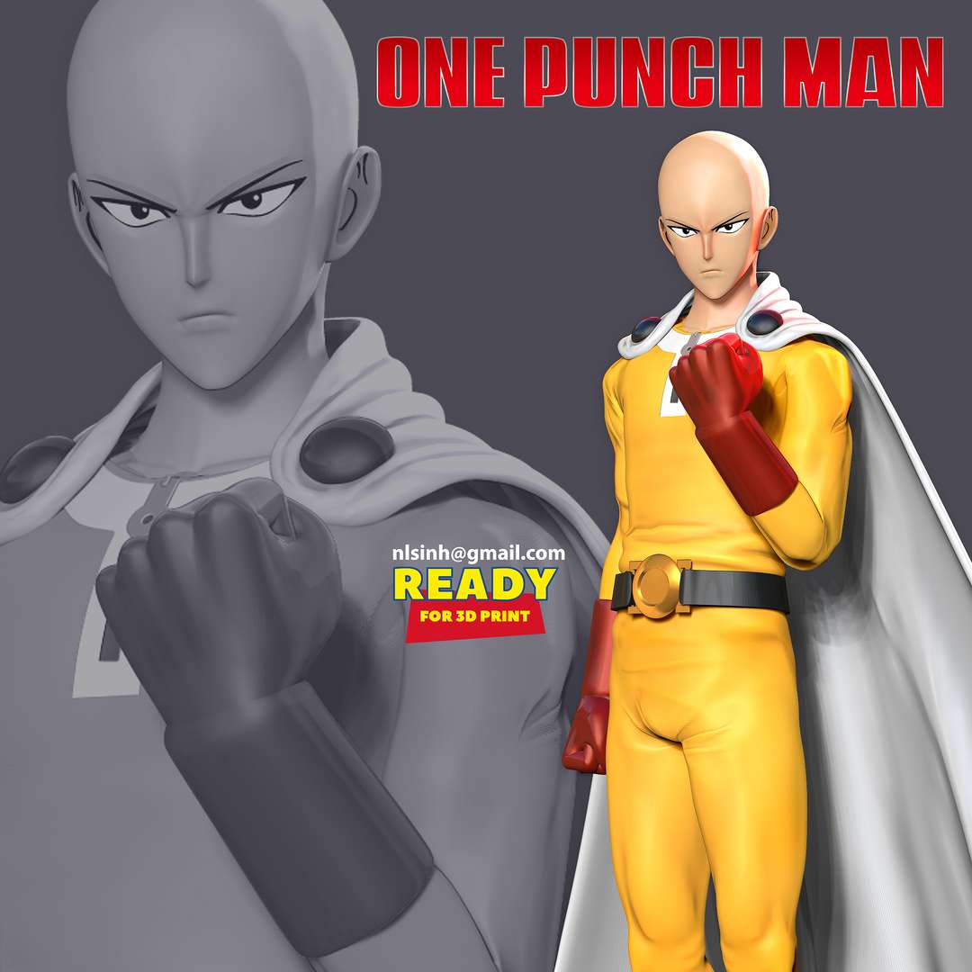 Saitama - One Punch Man 3D model 3D printable