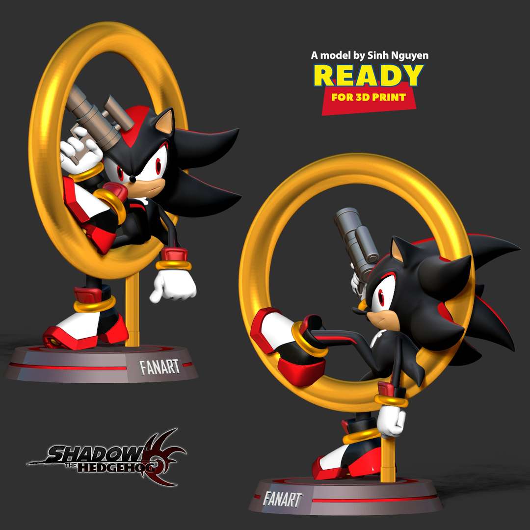 Shadow - Sonic The Hedgehog 3D Print Model