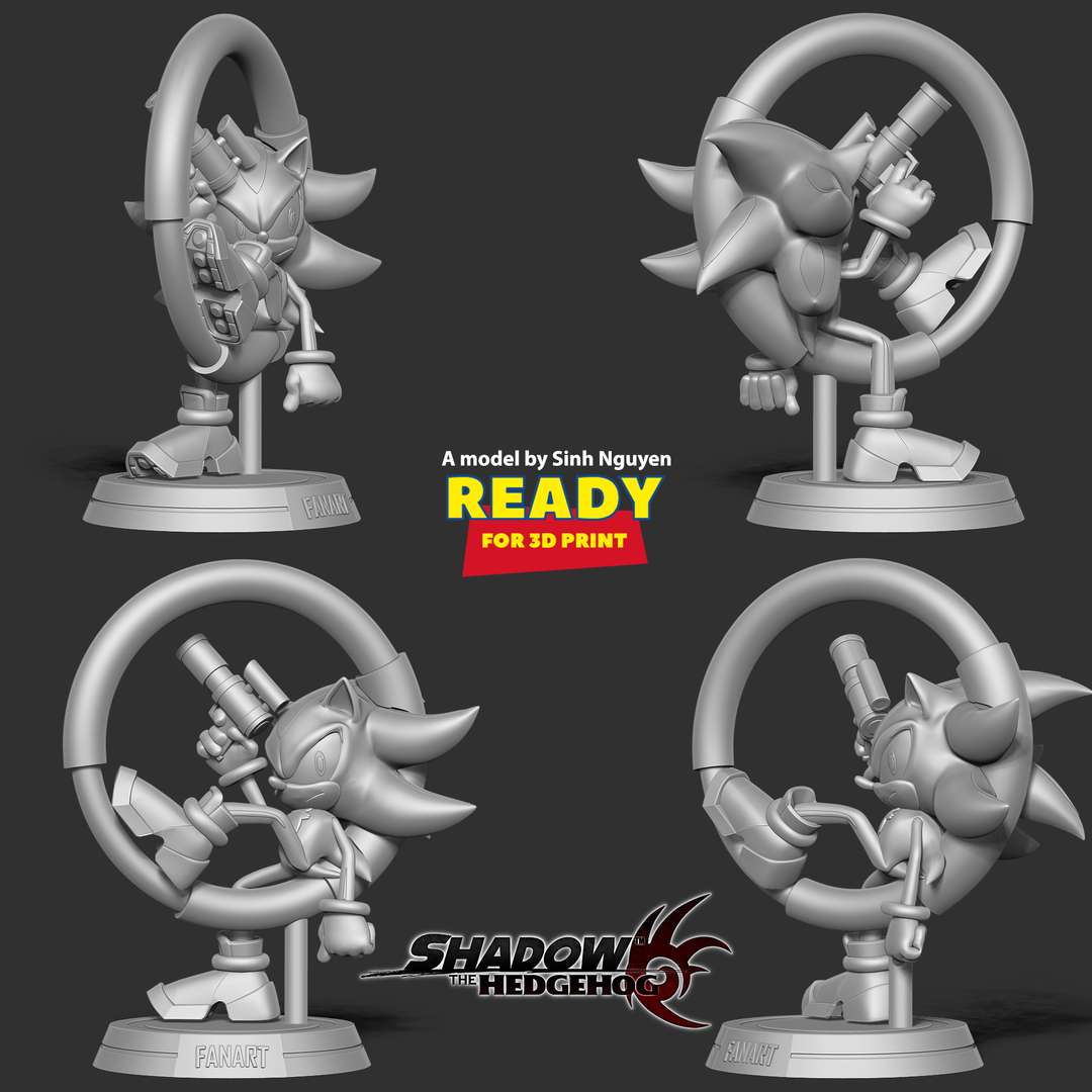 Shadow - Sonic The Hedgehog 3D Print Model