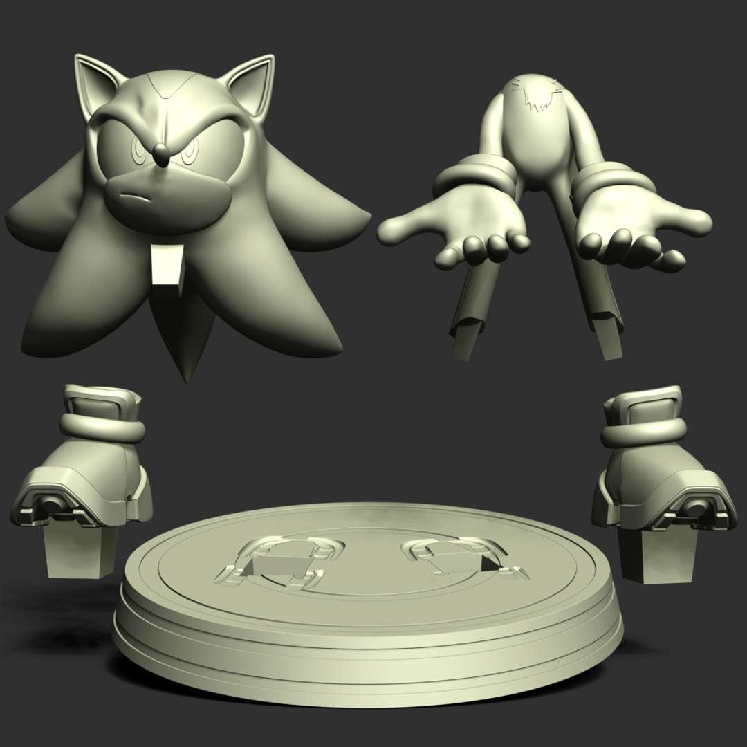 Shadow - Sonic The Hedgehog 3D Print Model by Bon Bon Art