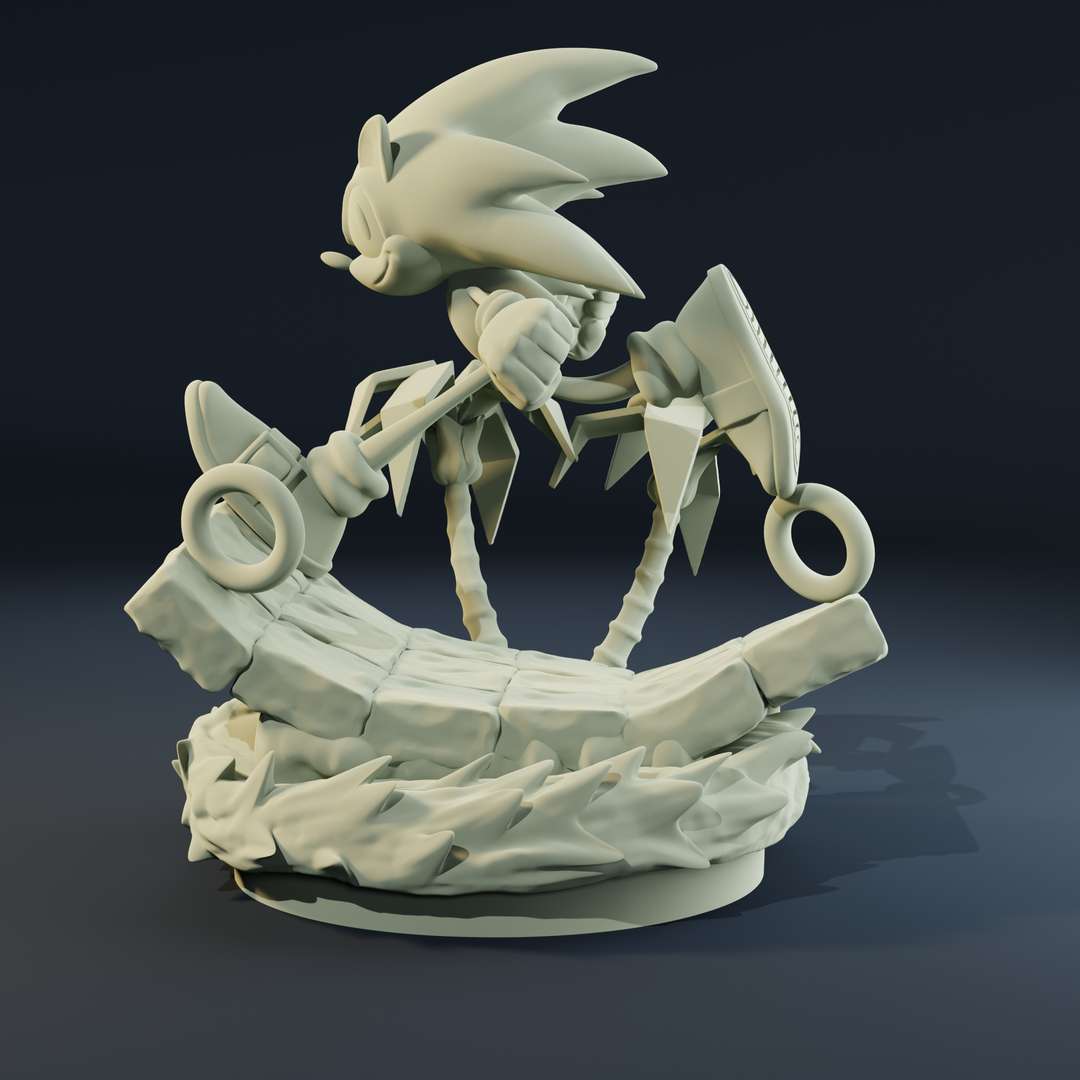 Diorama Sonic in Green Hill 3D model 3D printable