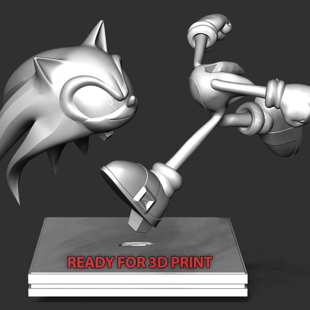 The Sonic Fanart - 3D Print Model by Bon Bon Art