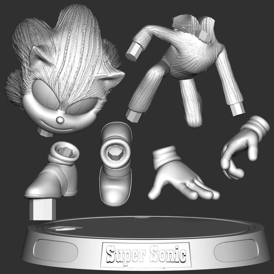 The Sonic Fanart - 3D Print Model by Bon Bon Art